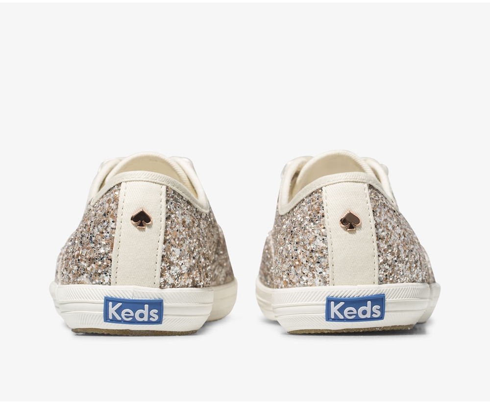 Keds Womens Sneakers Rose Gold - Kate Spade new york Champion Glitter - 943PMGHEJ